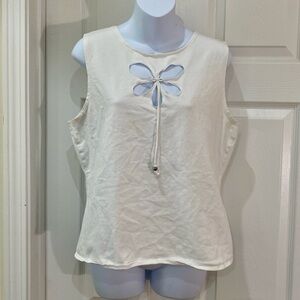 Peck & Peck White Sleeveless Top | EUC | XL